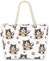 VOID Strandtasche (1-tlg), Katze Cupcake Kuchen Japan Manga Sushi Kätzchen japanisch china chine