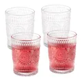 Trinkgläser  Vintage Wassergläser Boho Gläser 4 Stück 300 ml Trinkgläser Set