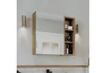 Roomart Badmöbel-Set LOTUS I 95 cm 4-tlg., Spiegelschrank, Hochschrank bis 150 cm, 3 Farben, (Komplett-Set, Waschbecken mit Unterschrank, Spiegelschrank, Hochschrank), Soft-Close-Funktion, Wandmontage, offene Ablagenische, Hochschrank