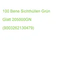 100 Bene Sichthüllen Din A4 Grün Glatt 0,15 Mm 205000GN (9003262130479)