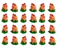 24 Stück Glücksschweinchen auf Kleeblatt Mini Glücksbringer Marienkäfer Hufeisen