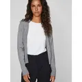 Vila Cardigan VIRIL SHORT L/S KNIT CARDIGAN-NOOS Materialmix, regular fit grau XS (34)
