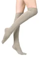 Vincent Creation® Overknees mit Zopfmuster und Umschlagbund