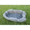 Gartenteich Felsen Dekoteich Mini Teich Teichbecken Wasserfall Becken Auffangbecken 90x54 cm - Grau