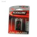 9V-Block Ansmann Alkaline Batterie, 6LR61 Blockbatterie, E-Block 9 Volt 9 V