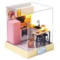 Cute Room 3D-Puzzle 3D-Puzzle DIY Miniaturhaus Puppenhaus Mini Küche, Puzzleteile, 3D-Puzzle, Miniaturhaus, Maßstab 1:24, Modellbausatz zum basteln