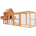 Wiltec Hühnerstall 3100x1500x1500mm Freilauf Tannenholz Hühnerhaus Kotwanne Huhn