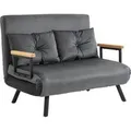 HOMCOM Schlafsofa mit Bettfunktion Rückenkissen 102B x 73T x 81H cm