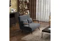 HOMCOM Schlafsofa Polstersofa mit Verstellbarer Rückenlehne, Zweisitzer, Relaxsessel 1 Teile, für Wohnzimmer, Dunkelgrau