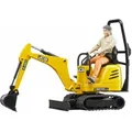 Bruder® Modellauto bruder JCB Mikrobagger 8010 CTS und Bauarbeiter, Modellfahrzeug (gelb)
