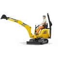 Bruder® Spielzeug-Bagger Bruder bworld JCB Mikrobagger 8010CTS und Bauarbeiter 62002