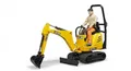 Bruder bworld JCB Mikrobagger 8010CTS und Bauarbeiter 62002