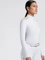 Cavalleria Toscana Turniershirt Damen CT L/S Jersey Fleece Competition Shirt Langarmshirt HW 2024 White/Beige L