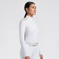 Cavalleria Toscana White/Beige L Turniershirt Damen CT L/S Jersey Fleece
