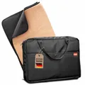 achilles Reisedecke für Hunde, Hundedecke mit weichem Lammfell-Imitat, Hundematte für Reise, Faltbare Liegedecke für unterwegs, Hundebett mit Tasche, waschbar, Schwarz, 100x70cm