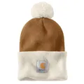 Carhartt Strickmütze für Herren mit Bommel, Braun (Carhartt Brown), Einheitsgröße