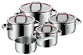 WMF Function 4  red Kochtopf Set 5 tlg incl Stielkasseroll Topfset Induktion NEU