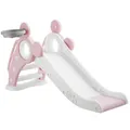 Kinderrutsche Joy, mit Basketballkorb, klappbar Rutschbahn pink B-Ware