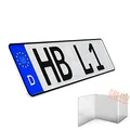 1 Stück KFZ Kennzeichen 38cm x 11cm Nummernschild 380mm x 110mm Wunschkennzeichen DIN zertifiziert Autokennzeichen auch für Fahrradträger Anhänger LKW Wunschprägung amtliches Kennzeichen Autoschild
