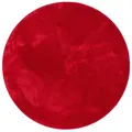 Snapstyle Luxus, Rot, Textil, Rund, 100x100 cm, Teppiche & Böden, Teppiche, Hochflorteppiche & Shaggys