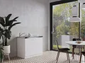 respekta Küchenzeile Levin PANTRYOKCS Weiß 100 cm Breite mit Elektrogeräten