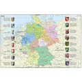 Idena Schreibtischunterlage Einstecktaschen Deutschlandkarte ca. 58,5 x 38,5 cm