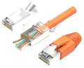 10x Rj45 Stecker Cat 7 Netzwerkstecker LAN Crimp Verlegekabel Netzwerk Ethernet Pass Through
