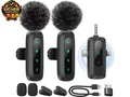 Kabelloses Lavalier-Mikrofon für iPhone, iPad, Android-Handy, 2er-Pack 