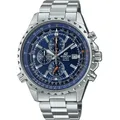 Casio Edifice EF-527D-2AVUEF Herrenuhr Edelstahl massiv - Silber/Blau
