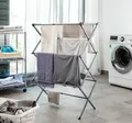 Zusammenklappbarer und ausziehbarer Wäscheständer mit 3 Höhenstufen & 11 Stangen
