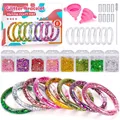 Geschenk Mädchen 5 6 7 8 9 Jahre, Bastelset Kinder ab 6 Jahre Glitzer Armbänd...