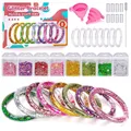 Bastelset Kinder Armbänder Glitter Freundschaftsarmbänder Geschenk Spielzeug
