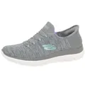 Skechers Damen Summits Dazzling Haze Turnschuhe, Gray Mesh/Multi Trim, 37 EU