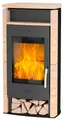 Kaminofen FIREPLACE ""Santiago Sandstein"", beige (schwarz), Kaminöfen, Kaminofen, Tee- und Holzfach