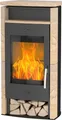 Fireplace Kaminofen Santiago K5662 | 6 kW Holzofen | Sandsteinverkleidung | 108 m³ Raumheizvermögen | Schwarz,  (Spektrum:  bis G)
