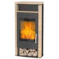 Fireplace Santiago Kaminofen Stahl Schwarz | Sandstein 6 kw
