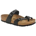 Birkenstock Leder-Zehentrenner "Mayari" in Schwarz - 41