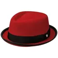 Lierys Fedora (1-St) Trilby mit Ripsband rot M (56-57 cm)