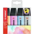 Textmarker - STABILO BOSS ORIGINAL Pastel - 4er Pack Box Set Etui Markieren