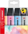 STABILO® BOSS ORGINAL PASTEL TEXTMARKER 4 STIFTE IM ETUI NEU OVP