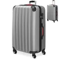 DeubaXXL DE Hartschalenkoffer XL Rollen 360º Reisekoffer 90L Silber ABS 103081