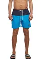 Urban Classics Herren Block Swim Shorts – Badeshorts mit Kordelzug & Taschen, schnelltrocknend, ideal für Strand, Pool & Urlaub,NVY/Tur,5XL