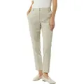 7/8-Hose COMMA, Damen, Gr. 40, N-Gr, beige (sand), Obermaterial: 66% Polyester, 32% Viskose, 2% Elasthan. Futter: 100% Polyester, unifarben, casual, slim fit lang, Hosen, mit Gürtelschlaufen
