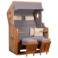 Strandkorb Trend Grau/Beige