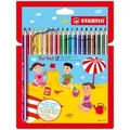 Dreikant-Buntstift - STABILO Trio dick - 18er Pack - mit 18 verschiedenen Farben
