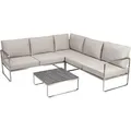 greemotion Loungegruppe Sydney beige, silber Metall, 15-teilig