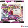 Pokémon Sword & Shield 8.0 - Fusion Strike - Booster-Blister 3er-Pack Eevee oder Espeon | EN