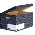 Bankers-Box Archivcontainer Decor Series, mit Klappdeckel, mitternachtsblau, 5 Stück