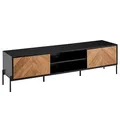 WOHNLING Lowboard, WL6.580 schwarz 163,0 x 40,0 x 45,0 cm, 1 St.