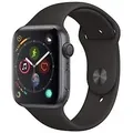 Apple Watch Series 4 44 mm Aluminiumgehäuse space grau am Sportarmband schwarz [Wi-Fi]